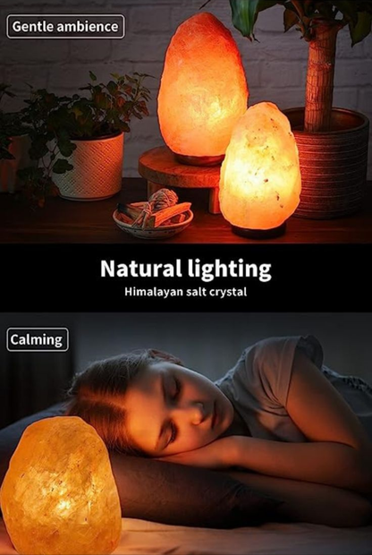 Glanciety Himalayan Salt Crystal Lamp – Natural Glow for Gentle Ambience & Calming Sleep