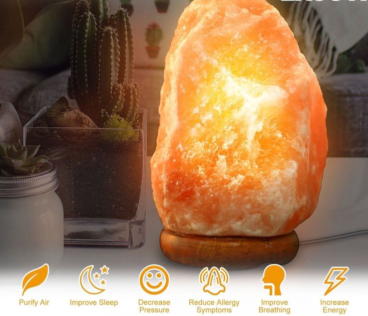 Glanciety Himalayan Salt Crystal Lamp – Natural Glow for Gentle Ambience & Calming Sleep